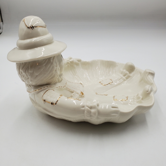 Lenox, Scarecrow Bowl candy dish with gold accents - Picture 4 of 10